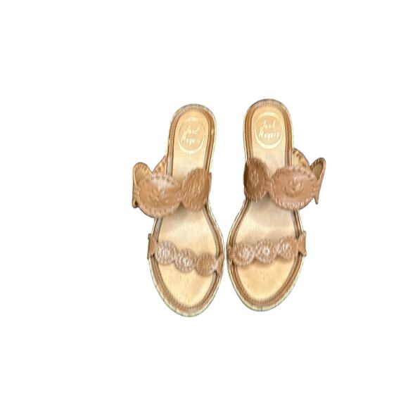 Jack Rogers Brown Shelby Vacation Resort Espadrille Rope Wedge Sandals Size 9.5 - Picture 1 of 9